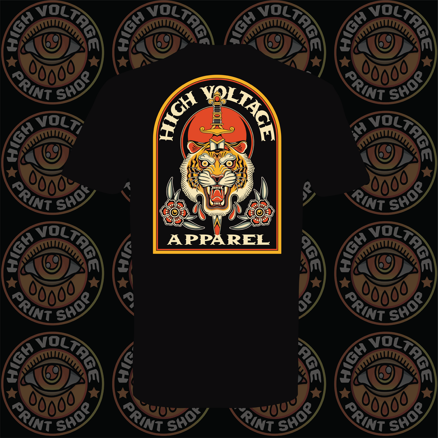 High Voltage Apparel Traditional Tiger